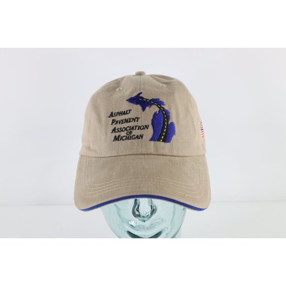 NOS Vintage Asphalt Pavement Association of Michigan Spell Out Cotton Dad Hat - Picture 1 of 8